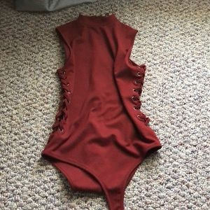 Red bodysuit